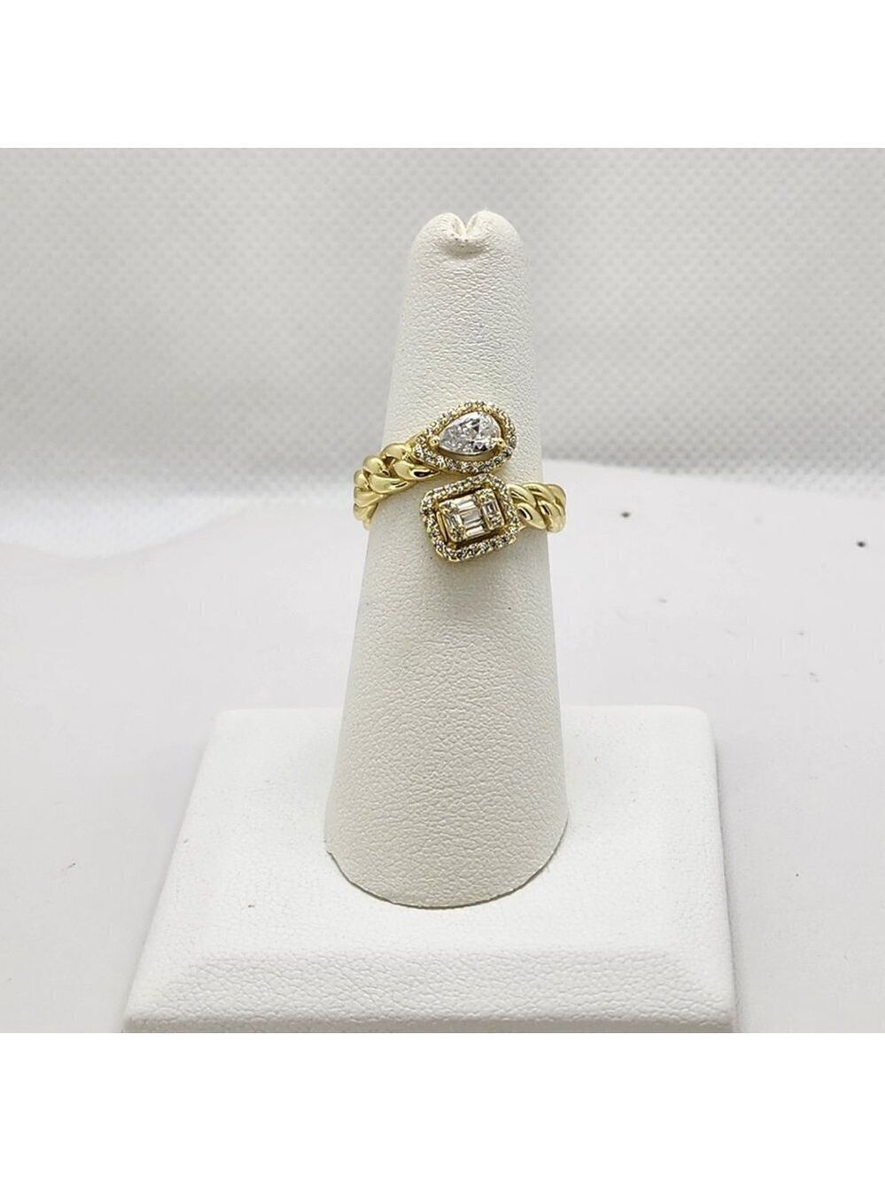Brand New Sterling Silver 925 Tear Drop Square design Ring